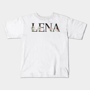 Name Lena in flowers. Kids T-Shirt